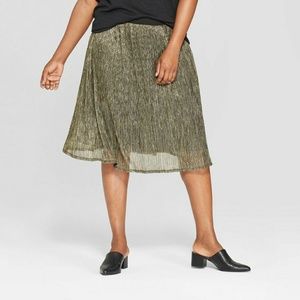 Metallic gold midi skirt by Ava & Viv 1x